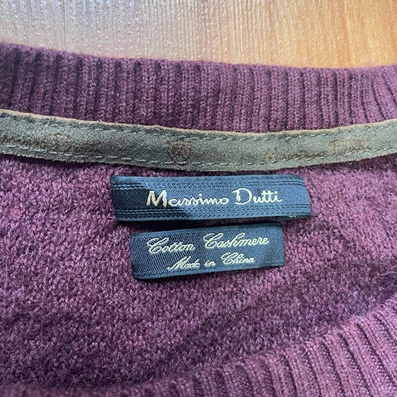 Burgundy Massimo Dutti Knitted Sweater (L) - Picture 6 of 8